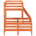 vidaXL Pat supraetajat 80x200/120x200 cm maro ceruit lemn masiv de pin