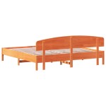 vidaXL Cadru de pat fără saltea, maro ceruit 200x200 cm lemn masiv pin vidaXL Cadru de pat fără saltea, maro ceruit 200x200 cm lemn masiv pin