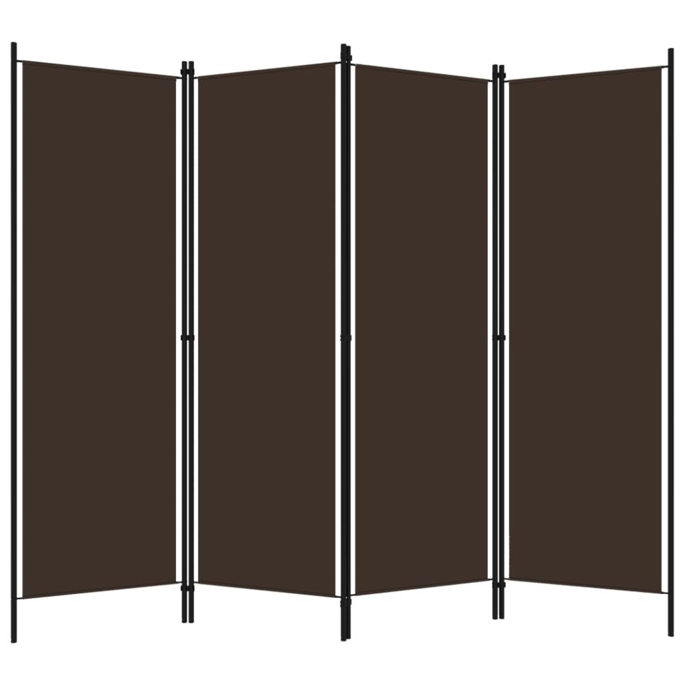 vidaXL Paravan de cameră cu 4 panouri, maro, 200 x 180 cm