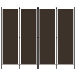 vidaXL Paravan de cameră cu 4 panouri, maro, 200 x 180 cm