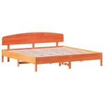 vidaXL Cadru de pat fără saltea, maro ceruit 180x200 cm lemn masiv pin
