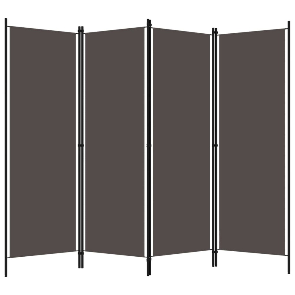 vidaXL Paravan de cameră cu 4 panouri, antracit, 200 x 180 cm