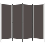 vidaXL Paravan de cameră cu 4 panouri, antracit, 200 x 180 cm vidaXL Paravan de cameră cu 4 panouri, antracit, 200 x 180 cm