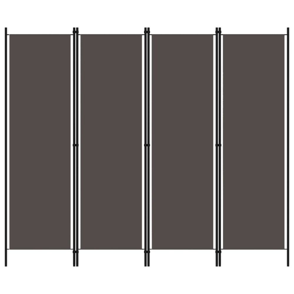 vidaXL Paravan de cameră cu 4 panouri, antracit, 200 x 180 cm