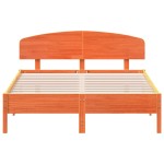 vidaXL Cadru de pat fără saltea, maro ceruit 140x200 cm lemn masiv pin vidaXL Cadru de pat fără saltea, maro ceruit 140x200 cm lemn masiv pin