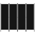 vidaXL Paravan de cameră cu 4 panouri, negru, 200 x 180 cm vidaXL Paravan de cameră cu 4 panouri, negru, 200 x 180 cm