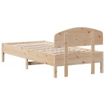 vidaXL Cadru de pat fără saltea, 90x200 cm, lemn masiv pin