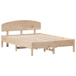 vidaXL Cadru de pat fără saltea, 140x190 cm, lemn masiv de pin