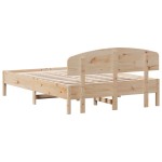 vidaXL Cadru de pat fără saltea, 140x190 cm, lemn masiv de pin
