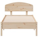 vidaXL Cadru de pat fără saltea, 75x190 cm, lemn masiv de pin