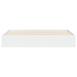vidaXL Cadru de pat cu sertare alb 200x200 cm lemn prelucrat