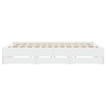 vidaXL Cadru de pat cu sertare alb 200x200 cm lemn prelucrat