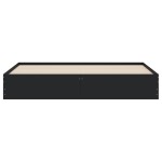 vidaXL Cadru de pat cu sertare negru 200x200 cm lemn prelucrat