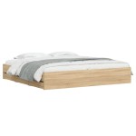 vidaXL Cadru de pat cu sertare stejar sonoma 200x200 cm lemn prelucrat