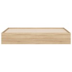 vidaXL Cadru de pat cu sertare stejar sonoma 200x200 cm lemn prelucrat