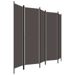 vidaXL Paravan de cameră cu 5 panouri, antracit, 250 x 180 cm vidaXL Paravan de cameră cu 5 panouri, antracit, 250 x 180 cm
