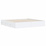 vidaXL Cadru de pat cu sertare, alb, 180x200 cm, lemn prelucrat vidaXL Cadru de pat cu sertare, alb, 180x200 cm, lemn prelucrat