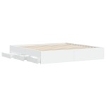 vidaXL Cadru de pat cu sertare, alb, 180x200 cm, lemn prelucrat vidaXL Cadru de pat cu sertare, alb, 180x200 cm, lemn prelucrat