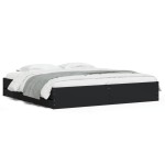 vidaXL Cadru de pat cu sertare, negru, 180x200 cm, lemn prelucrat vidaXL Cadru de pat cu sertare, negru, 180x200 cm, lemn prelucrat