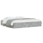 vidaXL Cadru de pat cu sertare, gri beton, 180x200 cm, lemn prelucrat vidaXL Cadru de pat cu sertare, gri beton, 180x200 cm, lemn prelucrat