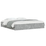 vidaXL Cadru de pat cu sertare, gri beton, 180x200 cm, lemn prelucrat vidaXL Cadru de pat cu sertare, gri beton, 180x200 cm, lemn prelucrat