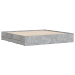 vidaXL Cadru de pat cu sertare, gri beton, 180x200 cm, lemn prelucrat vidaXL Cadru de pat cu sertare, gri beton, 180x200 cm, lemn prelucrat