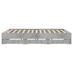 vidaXL Cadru de pat cu sertare, gri beton, 180x200 cm, lemn prelucrat vidaXL Cadru de pat cu sertare, gri beton, 180x200 cm, lemn prelucrat