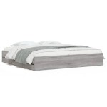 vidaXL Cadru de pat cu sertare gri sonoma 180x200 cm lemn prelucrat