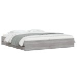 vidaXL Cadru de pat cu sertare gri sonoma 180x200 cm lemn prelucrat