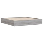 vidaXL Cadru de pat cu sertare gri sonoma 180x200 cm lemn prelucrat