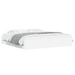 vidaXL Cadru de pat cu sertare, alb, 160x200 cm, lemn prelucrat vidaXL Cadru de pat cu sertare, alb, 160x200 cm, lemn prelucrat