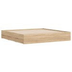vidaXL Cadru de pat cu sertare stejar sonoma 160x200 cm lemn prelucrat