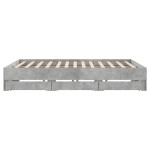 vidaXL Cadru de pat cu sertare, gri beton, 160x200 cm, lemn prelucrat
