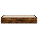 vidaXL Cadru de pat cu sertare stejar fumuriu 160x200cm lemn prelucrat