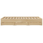 vidaXL Cadru de pat cu sertare stejar sonoma 150x200 cm lemn prelucrat