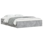 vidaXL Cadru de pat cu sertare, gri beton, 150x200 cm, lemn prelucrat vidaXL Cadru de pat cu sertare, gri beton, 150x200 cm, lemn prelucrat