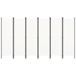 vidaXL Paravan cameră cu 6 panouri, alb, 300 x 180 cm vidaXL Paravan cameră cu 6 panouri, alb, 300 x 180 cm