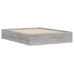 vidaXL Cadru de pat cu sertare gri sonoma 150x200 cm lemn prelucrat