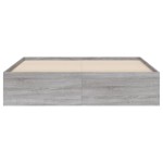 vidaXL Cadru de pat cu sertare gri sonoma 140x200 cm lemn prelucrat
