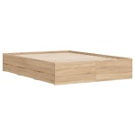 vidaXL Cadru de pat cu sertare stejar sonoma 120x200 cm lemn prelucrat vidaXL Cadru de pat cu sertare stejar sonoma 120x200 cm lemn prelucrat