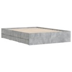 vidaXL Cadru de pat cu sertare, gri beton, 120x200 cm, lemn prelucrat vidaXL Cadru de pat cu sertare, gri beton, 120x200 cm, lemn prelucrat