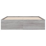 vidaXL Cadru de pat cu sertare gri sonoma 120x200 cm lemn prelucrat