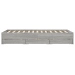 vidaXL Cadru de pat cu sertare gri sonoma 120x200 cm lemn prelucrat