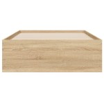 vidaXL Cadru de pat cu sertare stejar sonoma 100x200 cm lemn prelucrat vidaXL Cadru de pat cu sertare stejar sonoma 100x200 cm lemn prelucrat