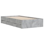 vidaXL Cadru de pat cu sertare, gri beton, 100x200 cm, lemn prelucrat vidaXL Cadru de pat cu sertare, gri beton, 100x200 cm, lemn prelucrat