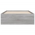 vidaXL Cadru de pat cu sertare gri sonoma 100x200 cm lemn prelucrat