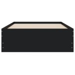 vidaXL Cadru de pat cu sertare, negru, 90x200 cm, lemn prelucrat vidaXL Cadru de pat cu sertare, negru, 90x200 cm, lemn prelucrat