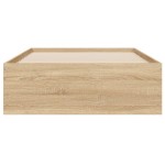 vidaXL Cadru de pat cu sertare stejar sonoma 90x200 cm lemn prelucrat