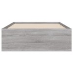 vidaXL Cadru de pat cu sertare gri sonoma 90x200 cm lemn prelucrat