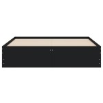 vidaXL Cadru de pat cu sertare, negru, 140x190 cm, lemn prelucrat vidaXL Cadru de pat cu sertare, negru, 140x190 cm, lemn prelucrat